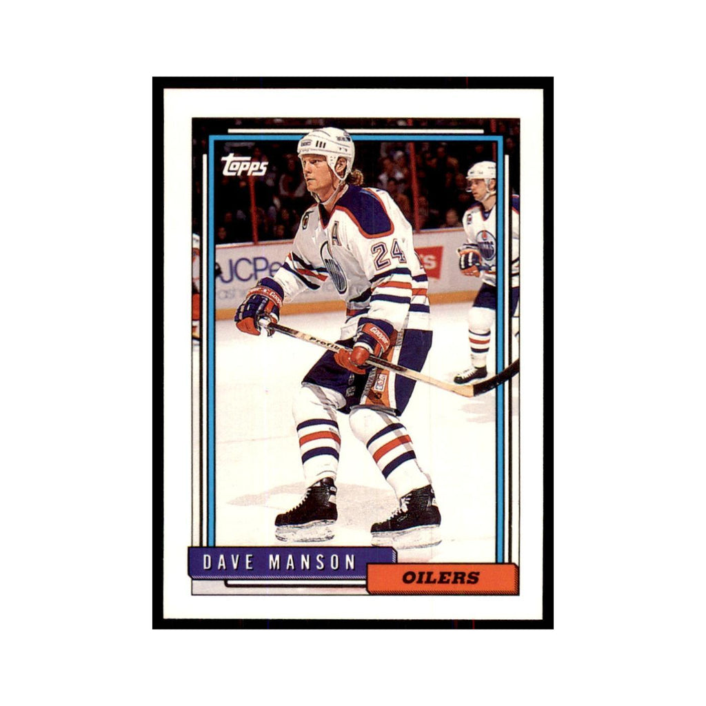 Dave Manson 1992 Topps #389 Hockey Cards Hockey Card NM