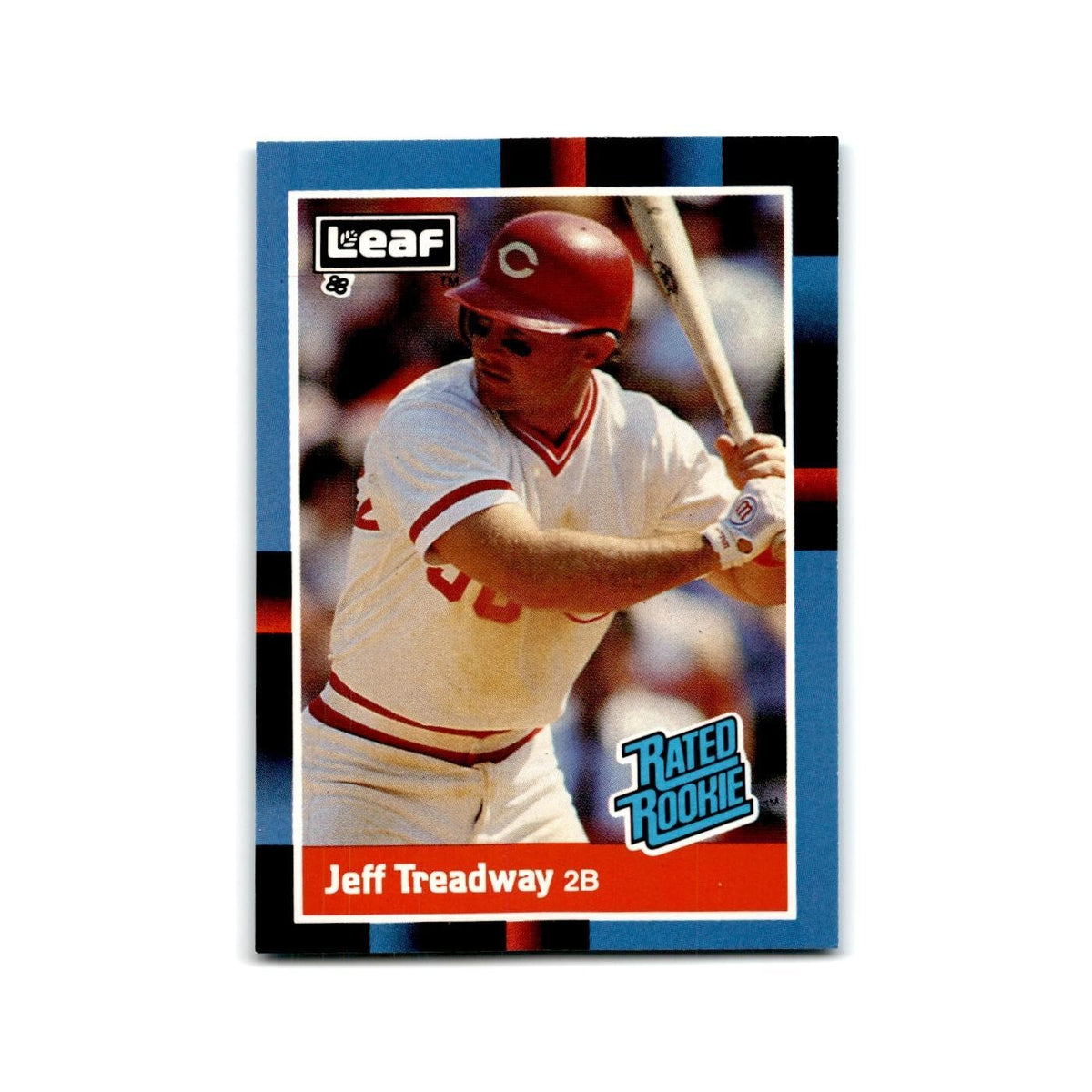 Jeff Treadway Rookie 1988 Leaf #29 Cincinnati Reds Baseball Card NM