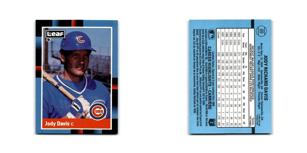 Jody Davis 1988 Leaf #69 Chicago Cubs Baseball Card NM