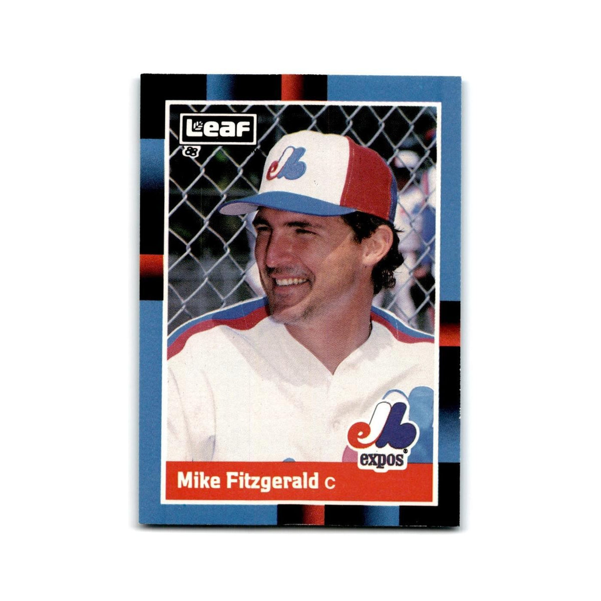Mike Fitzgerald 1988 Leaf #81 Montreal Expos Baseball Card NM