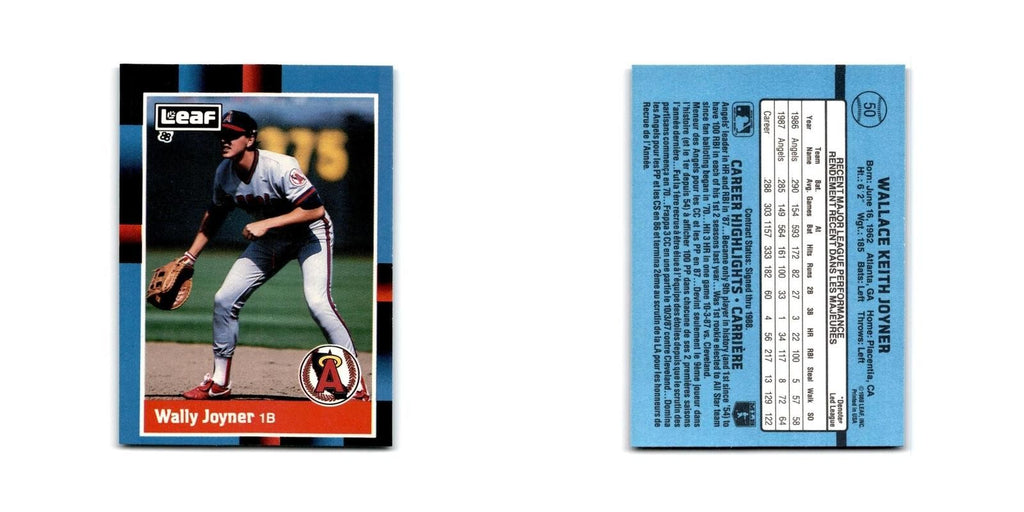 Wally Joyner 1988 Leaf #50 California Angels Baseball Card NM