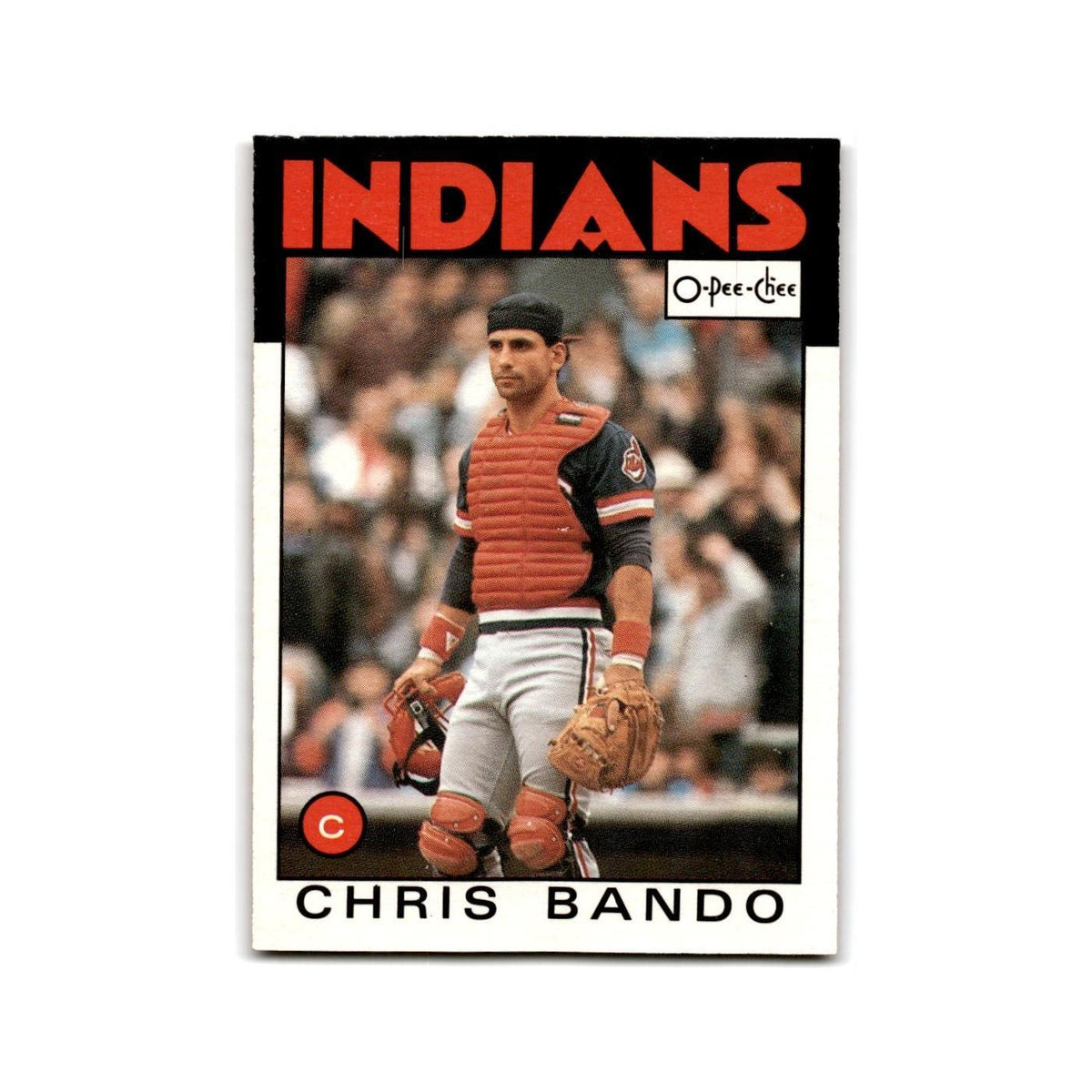 Chris Bando 1986 O-Pee-Chee #211 Cleveland Indians Baseball Card NM