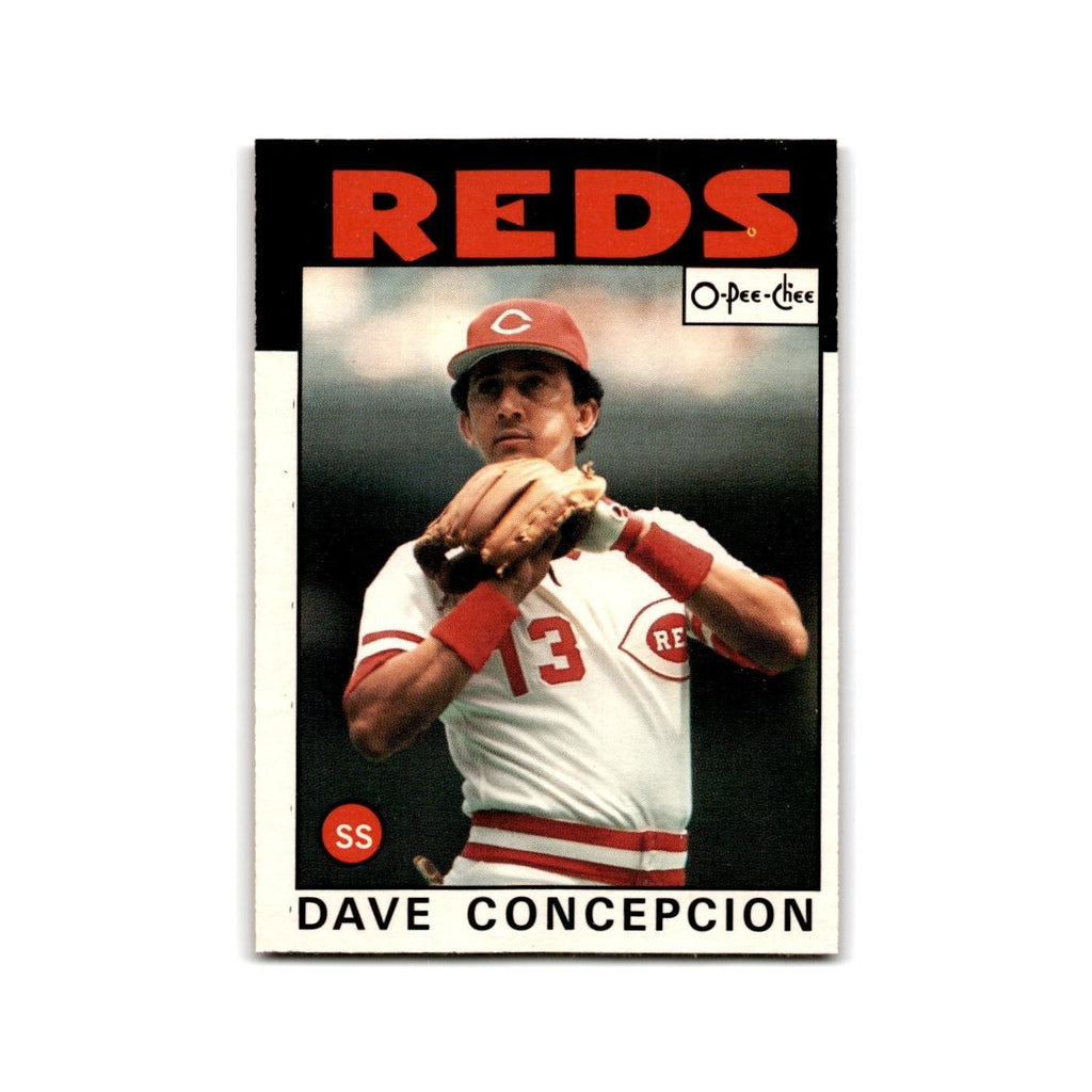 Dave Concepcion 1986 O-Pee-Chee #195 Cincinnati Reds Baseball Card NM
