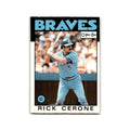 Rick Cerone 1986 O-Pee-Chee #203 Atlanta Braves Baseball Card NM