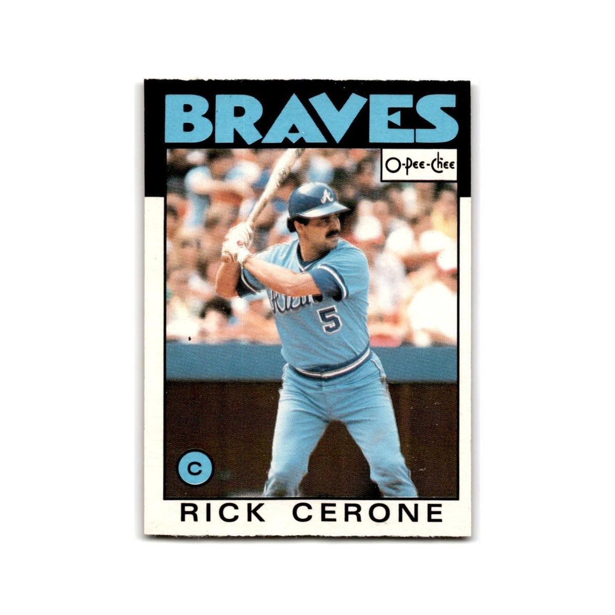 Rick Cerone 1986 O-Pee-Chee #203 Atlanta Braves Baseball Card NM