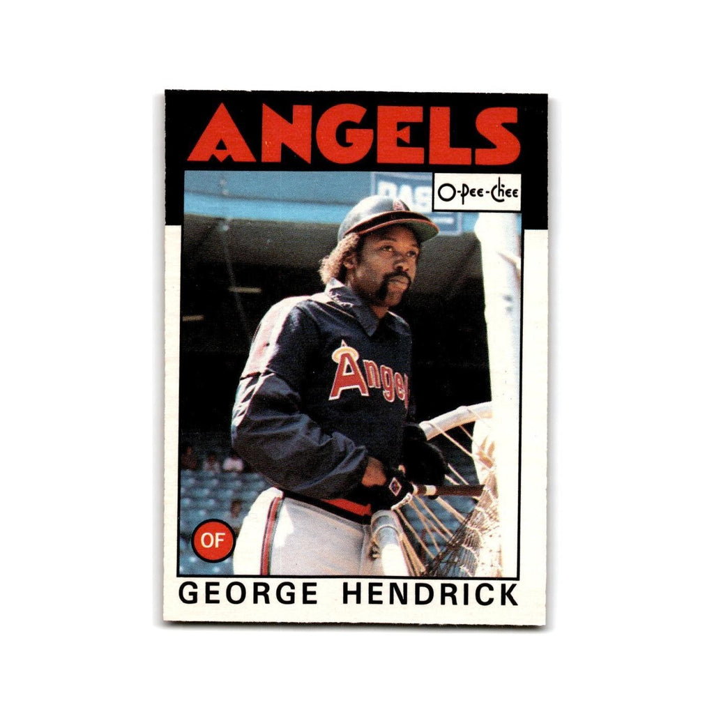 George Hendrick 1986 O-Pee-Chee #190 California Angels Baseball Card NM