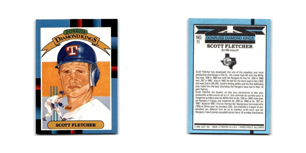 Scott Fletcher 1988 Leaf #11 Texas Rangers Baseball Card NM