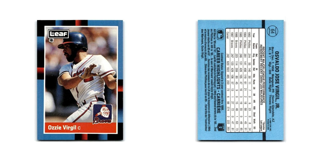 Ozzie Virgil 1988 Leaf #64 Atlanta Braves Baseball Card NM