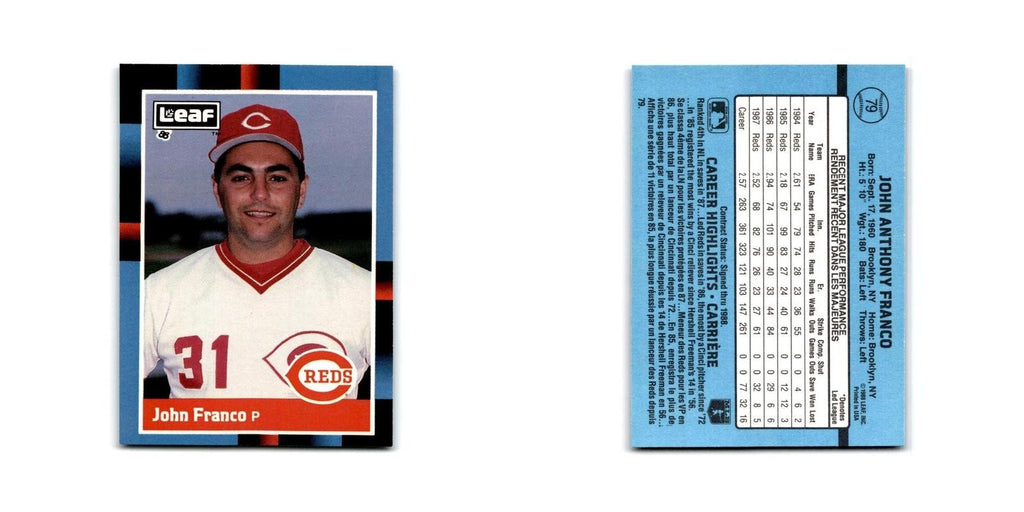 John Franco 1988 Leaf #79 Cincinnati Reds Baseball Card NM