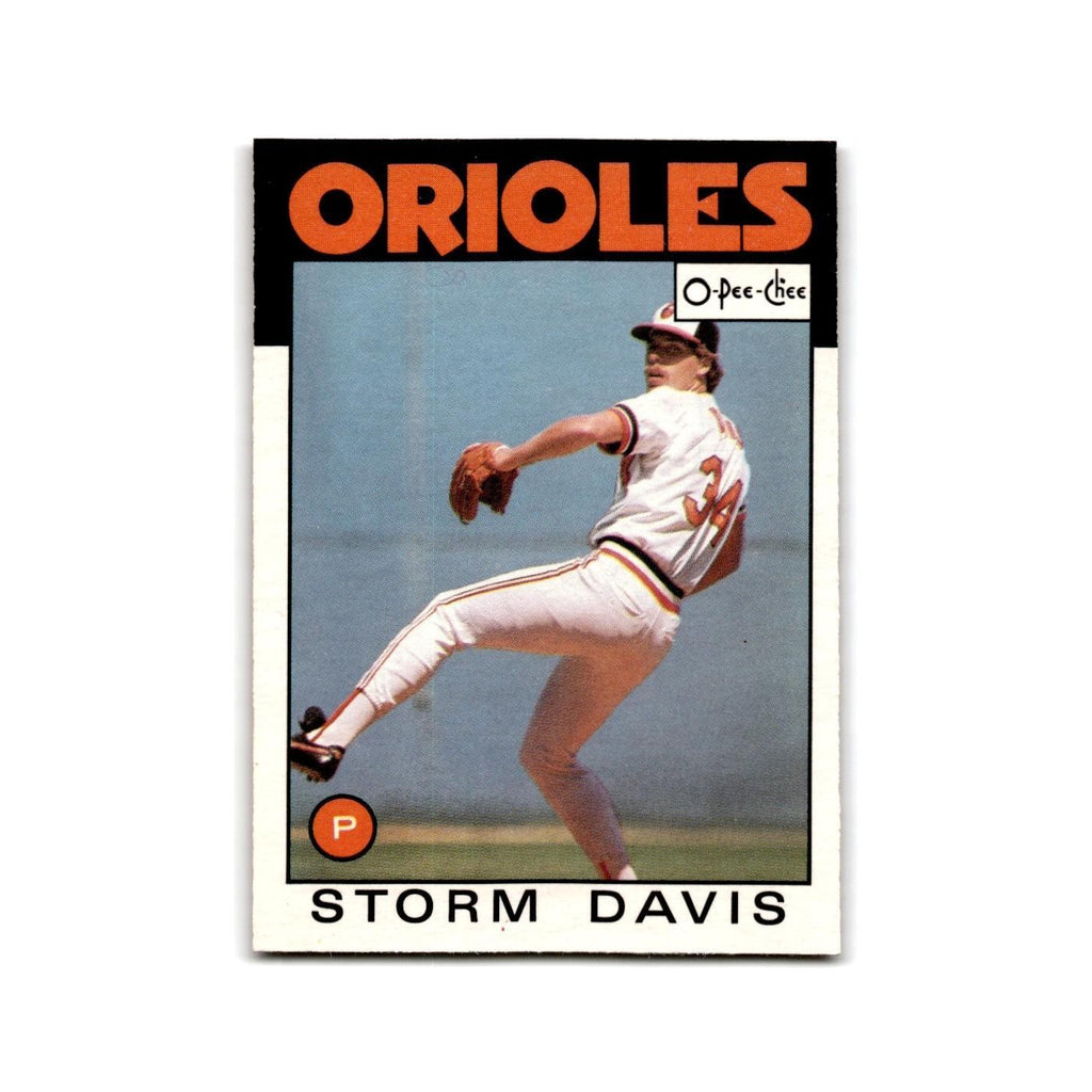 Storm Davis 1986 O-Pee-Chee #179 Baltimore Orioles Baseball Card NM
