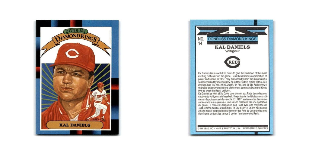 Kal Daniels 1988 Leaf #14 Cincinnati Reds Baseball Card NM