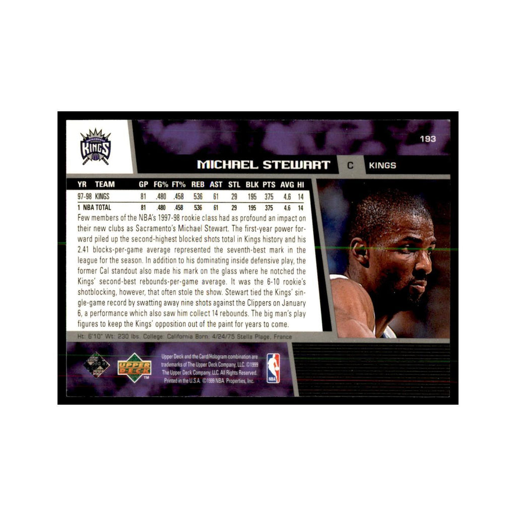 1998 Upper Deck Michael Stewart Basketball Cards #193