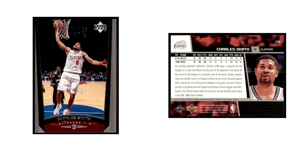 1998 Upper Deck Charles Smith Basketball Cards #282