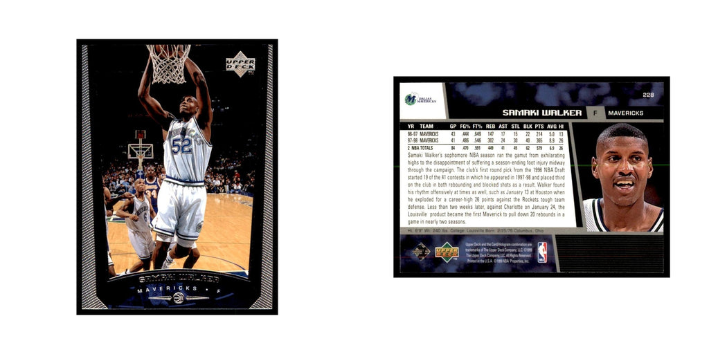 1998 Upper Deck Samaki Walker Basketball Cards #228