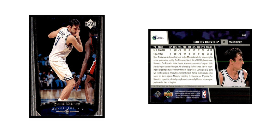 1998 Upper Deck Chris Anstey Basketball Cards #201
