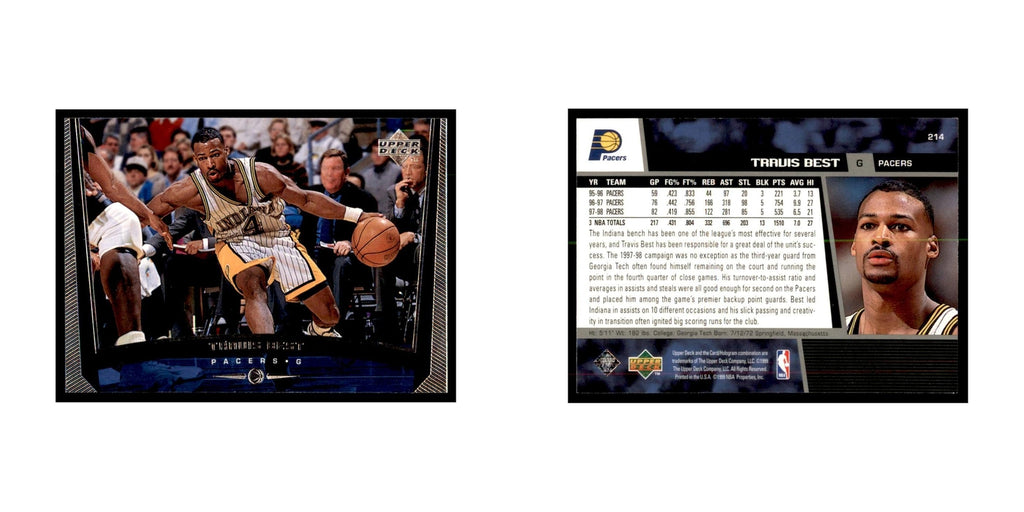 1998 Upper Deck Travis Best Basketball Cards #214