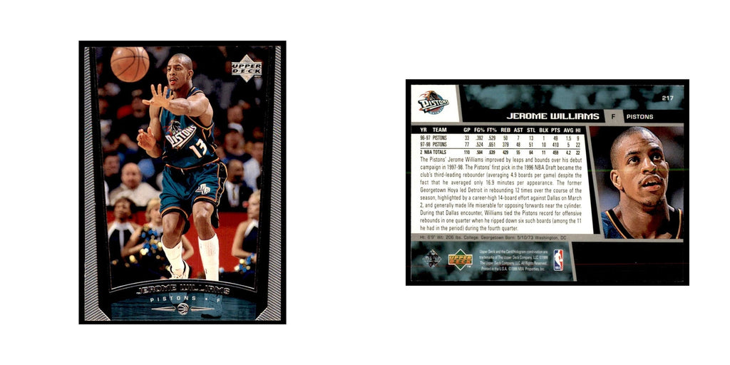 1998 Upper Deck Jerome Williams Basketball Cards #217