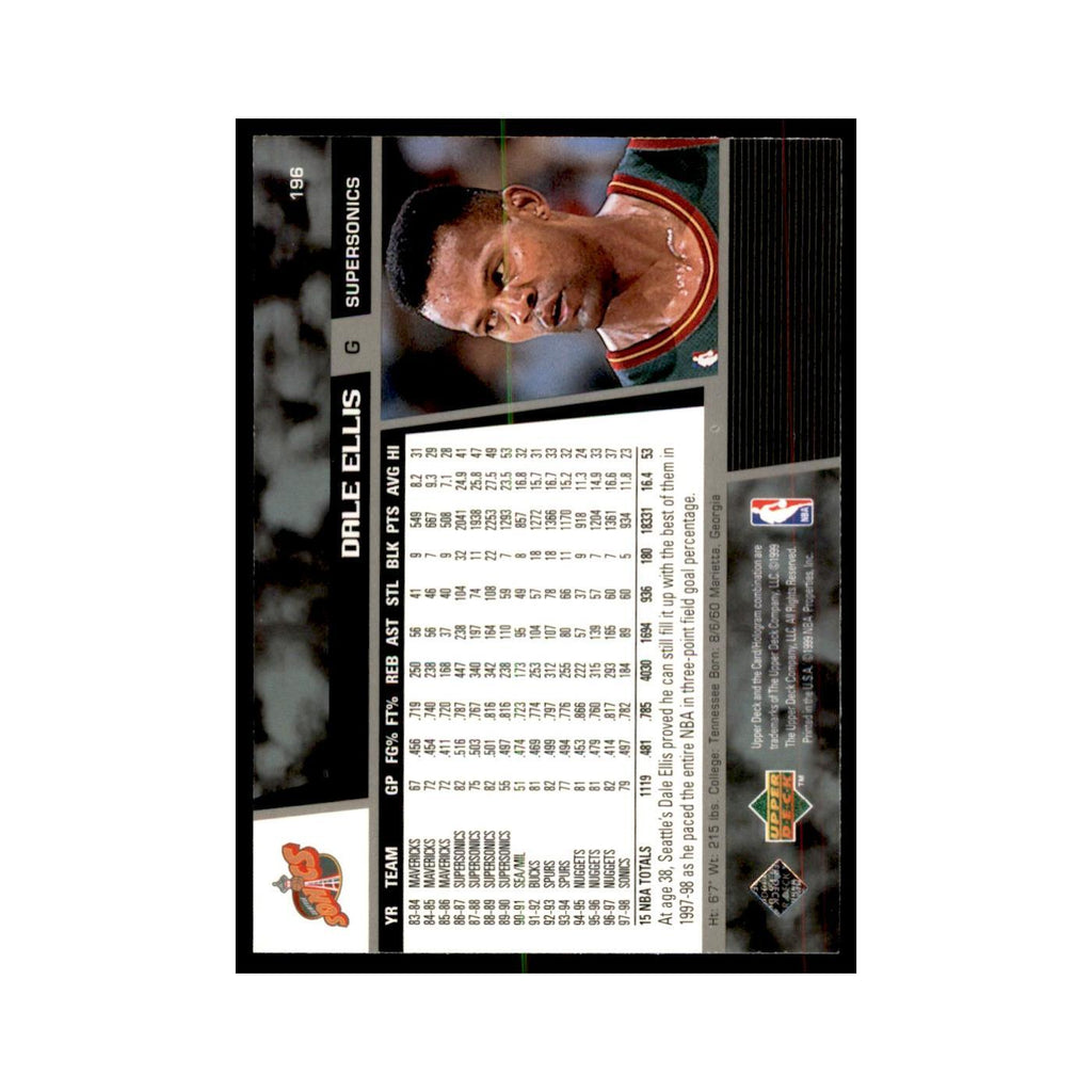 1998 Upper Deck Dale Ellis Basketball Cards #196