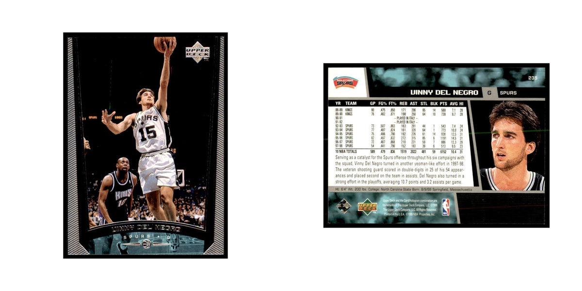 1998 Upper Deck Vinny Del Negro Basketball Cards #235