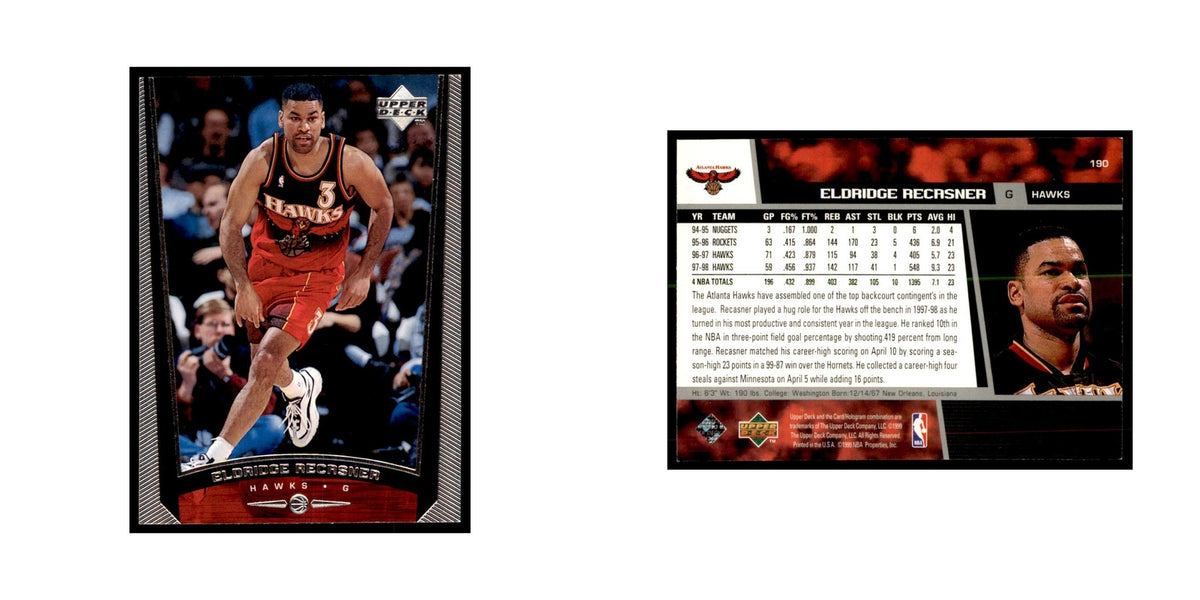 1998 Upper Deck Eldridge Recasner Basketball Cards #190