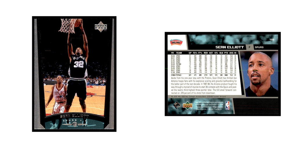 1998 Upper Deck Sean Elliott Basketball Cards #185