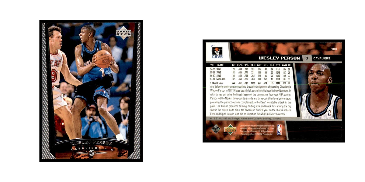 1998 Upper Deck Wesley Person Basketball Cards #183