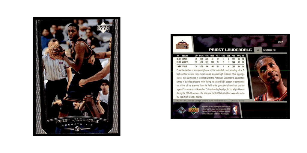1998 Upper Deck Priest Lauderdale Basketball Cards #207