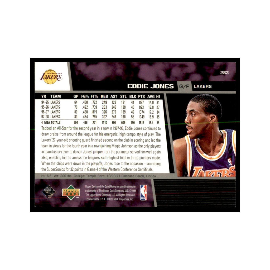 1998 Upper Deck Eddie Jones Basketball Cards #283