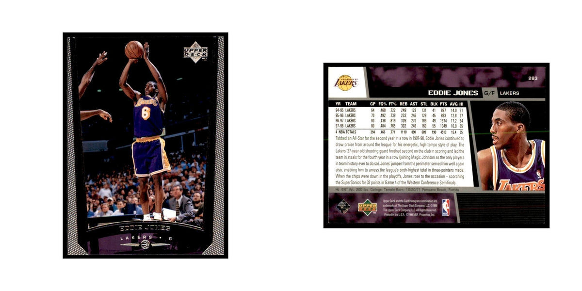 1998 Upper Deck Eddie Jones Basketball Cards #283