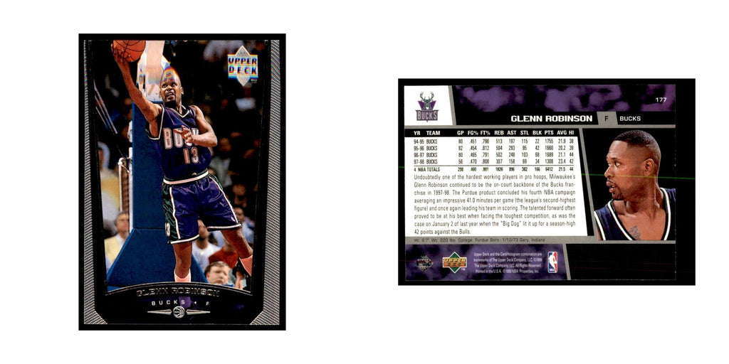1998 Upper Deck Glenn Robinson Basketball Cards #177