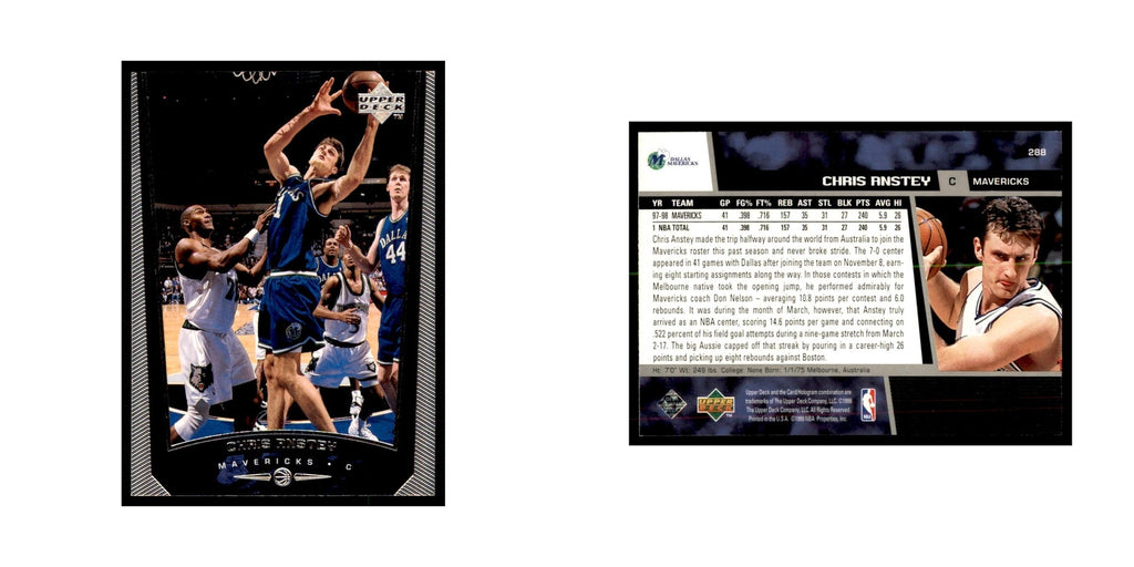 1998 Upper Deck Chris Anstey Basketball Cards #288
