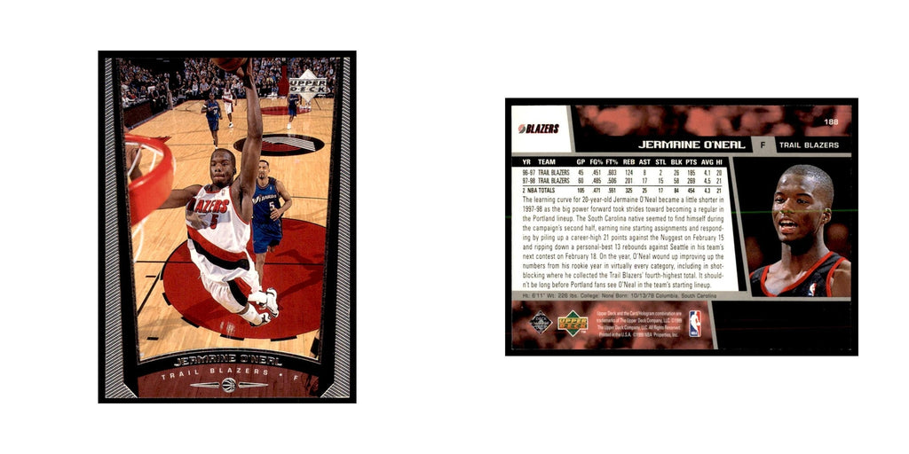 1998 Upper Deck Jermaine O'Neal Basketball Cards #188