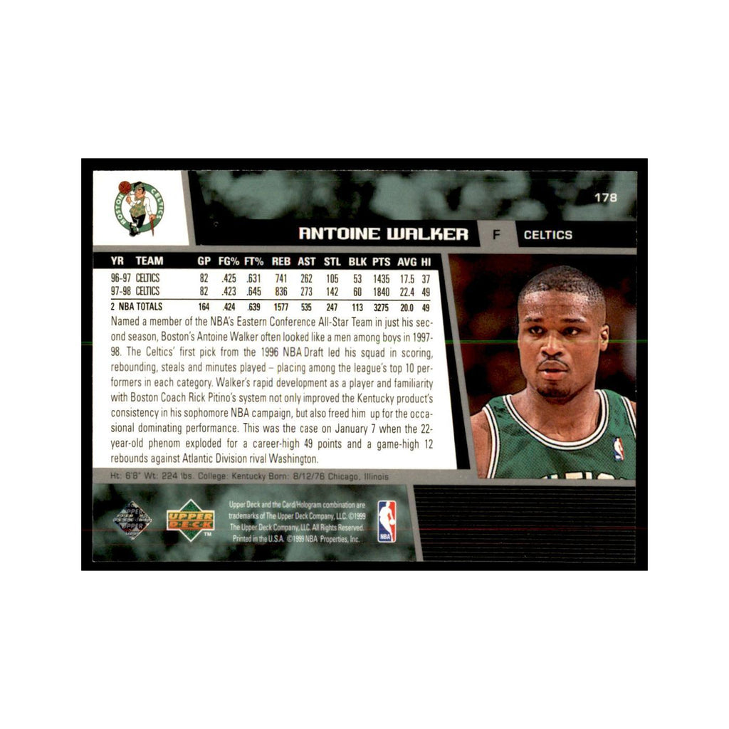 1998 Upper Deck Antoine Walker Basketball Cards #178