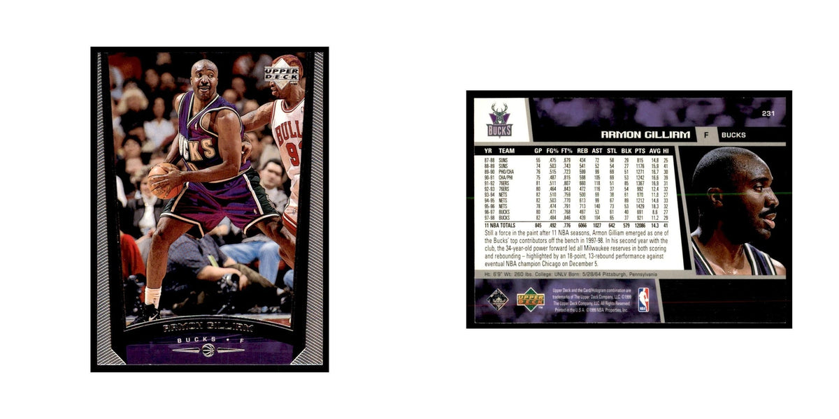 1998 Upper Deck Armon Gilliam Basketball Cards #231