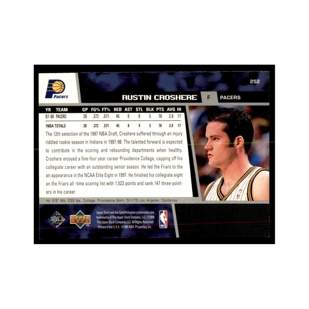 1998 Upper Deck Austin Croshere Basketball Cards #252