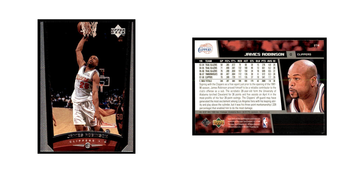 1998 Upper Deck James Robinson Basketball Cards #274