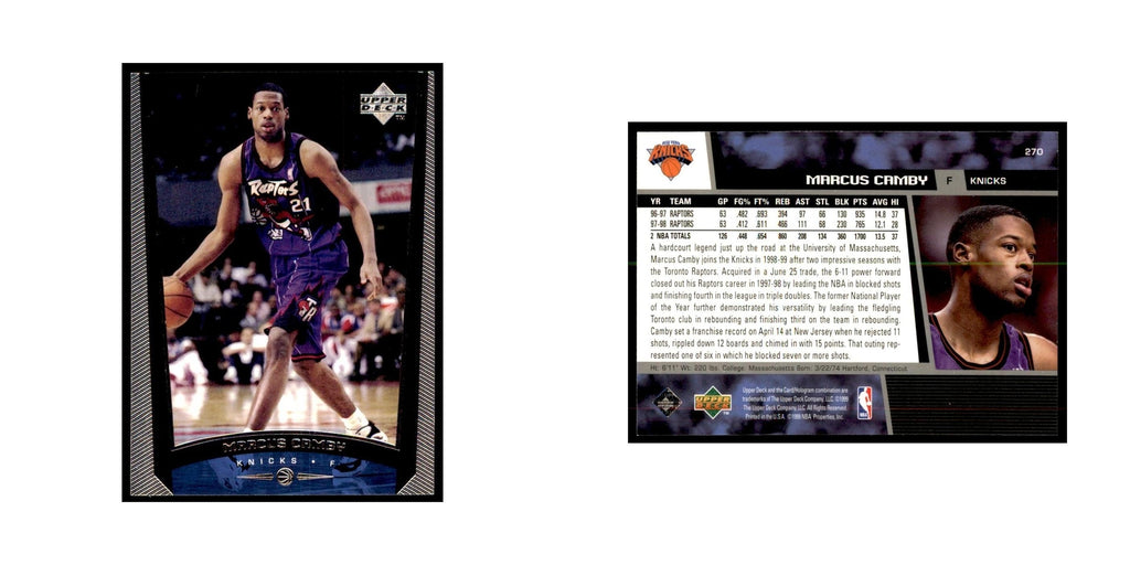 1998 Upper Deck Marcus Camby Basketball Cards #270