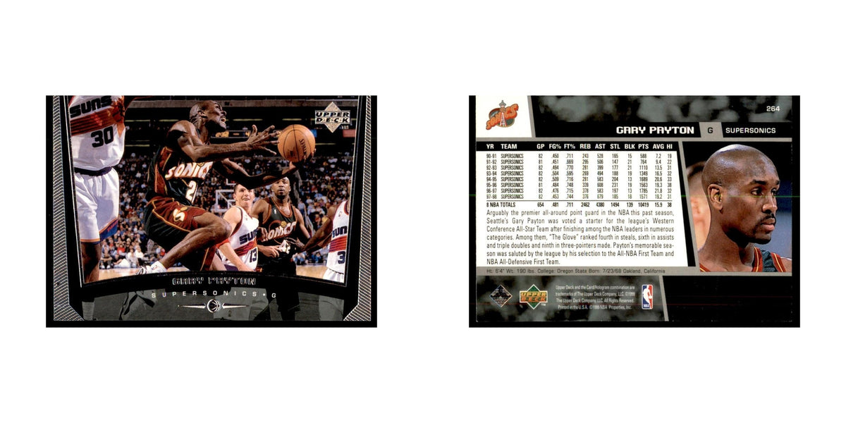 1998 Upper Deck Gary Payton Basketball Cards #264