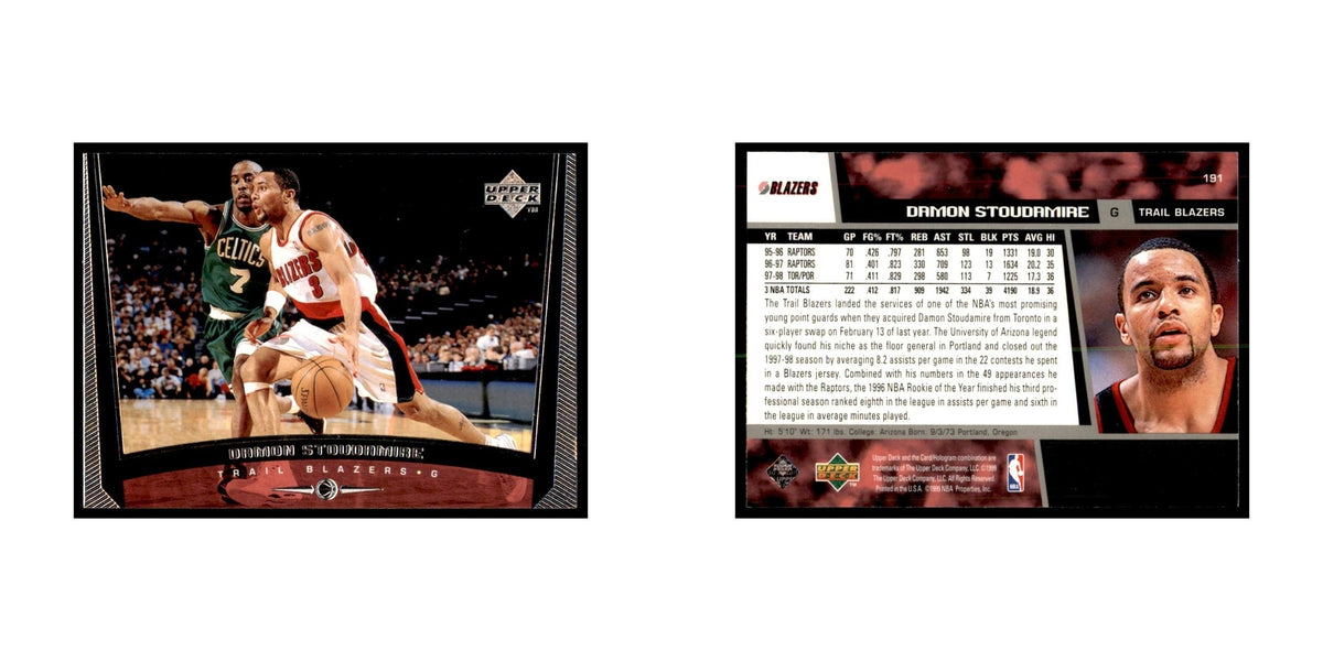 1998 Upper Deck Damon Stoudamire Basketball Cards #191