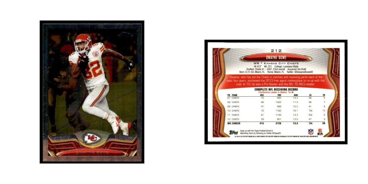 2013 Topps Chrome Dwayne Bowe Football Cards #212