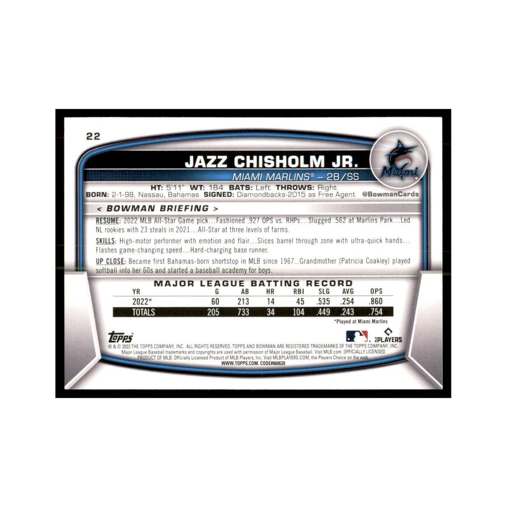 2023 Bowman Jazz Chisholm Jr. Baseball Cards #22