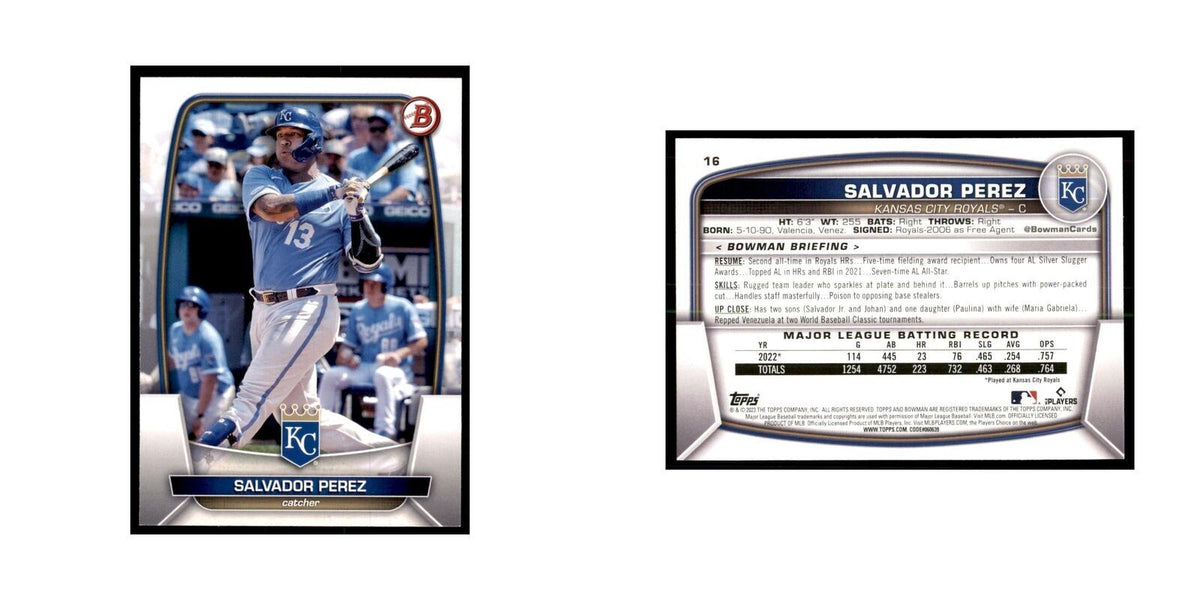 2023 Bowman Salvador Perez Baseball Cards #16