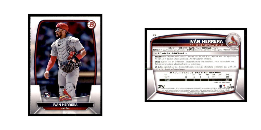 2023 Bowman Ivan Herrera RC Baseball Cards #30