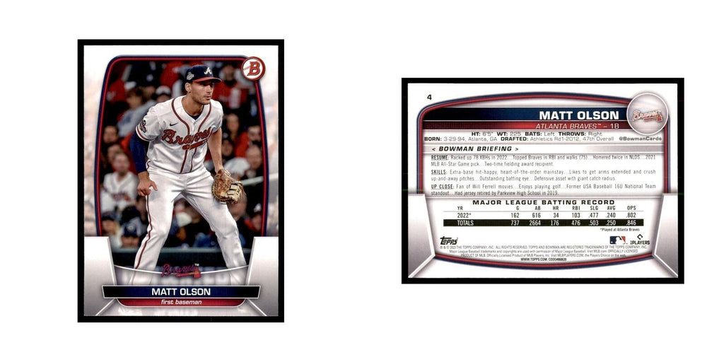 2023 Bowman Matt Olson Baseball Cards #4