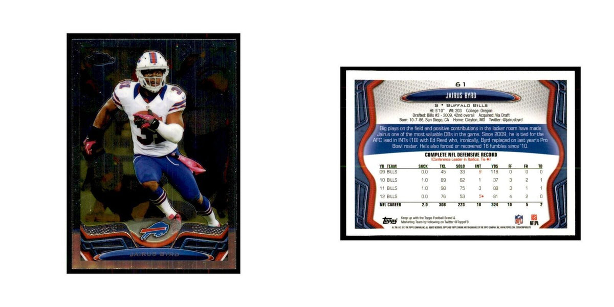 2013 Topps Chrome Jairus Byrd Football Cards #61