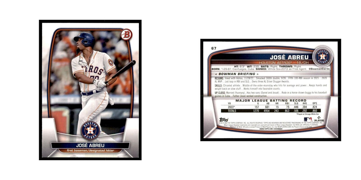 2023 Bowman Jose Abreu Baseball Cards #67