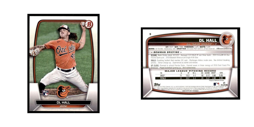 2023 Bowman DL Hall RC Baseball Cards #9