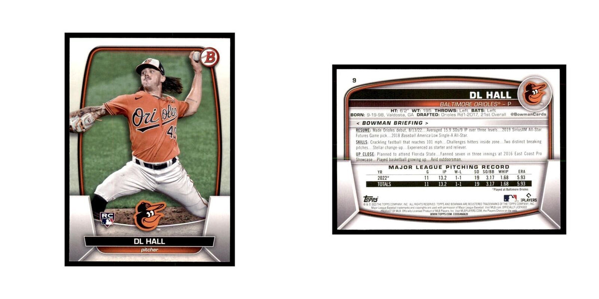 2023 Bowman DL Hall RC Baseball Cards #9