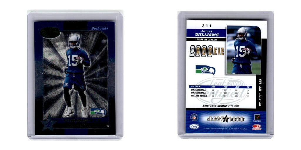 2000 Leaf Certified James Williams /1500 Seahawks #211