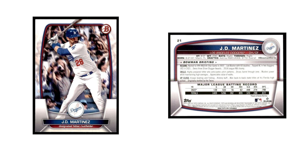 2023 Bowman J.D. Martinez Baseball Cards #21